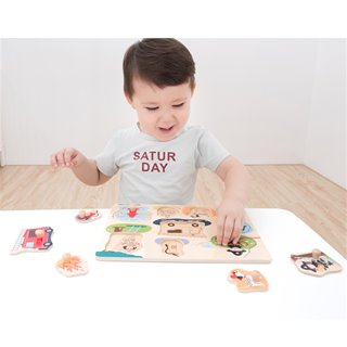 Peg puzzle - 8 pieces - fire brigade